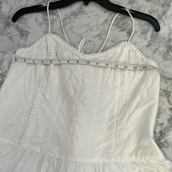 GAP Lace Up Mini Dress Women’s Size M White EUC - Picture 5 of 11